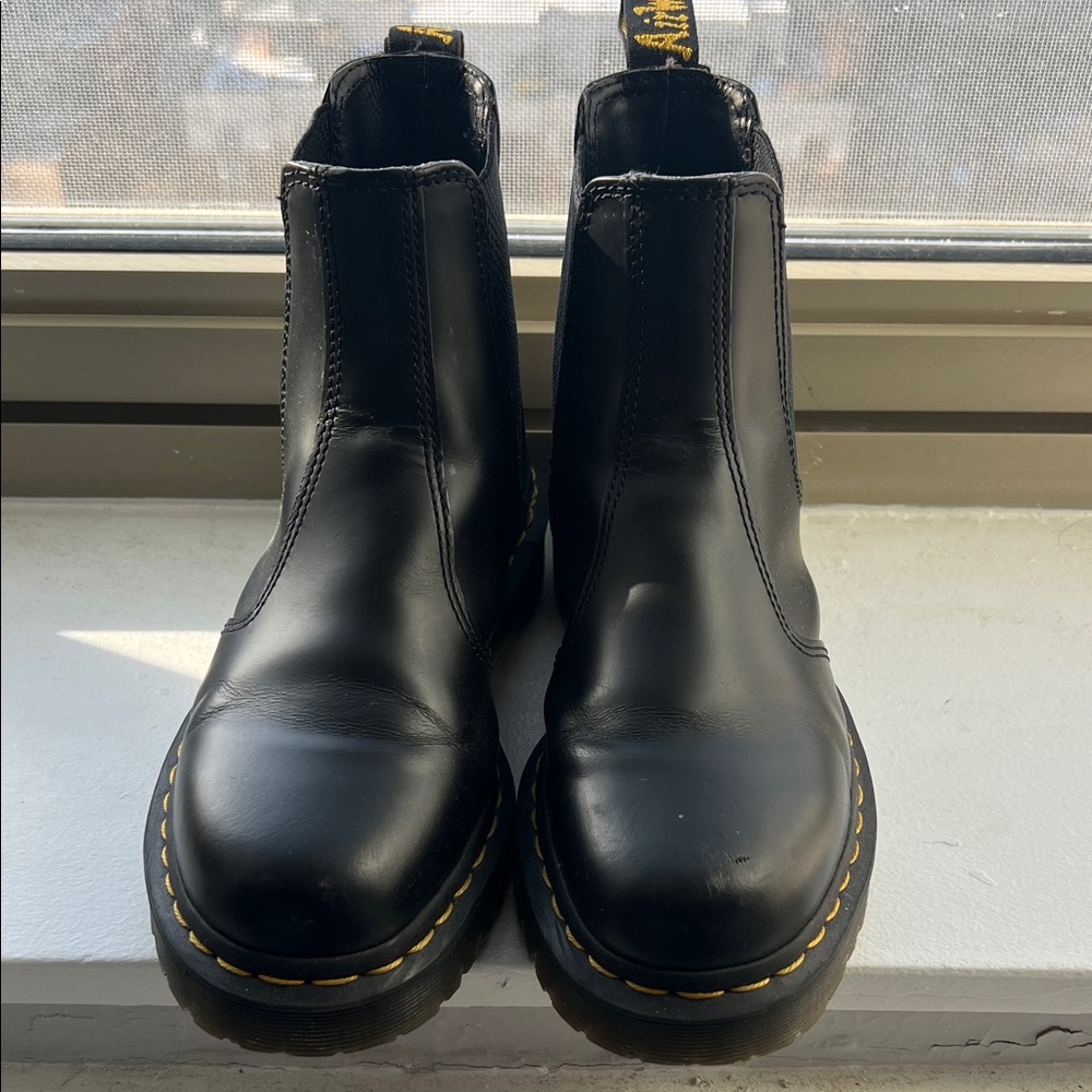 Black Leather Chelsea Boots